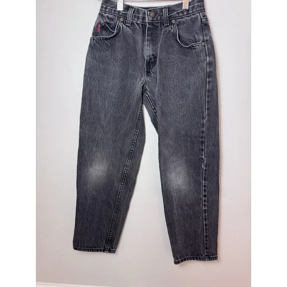 Bugle Boy Vintage Boys Jeans Black Sz 10 USA made Straight Leg